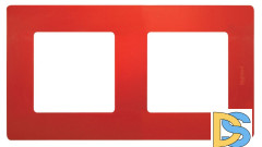 Рамка 2-постовая Legrand Etika красная 672532