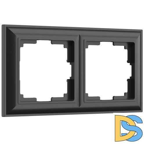 Рамка на 2 поста Werkel Fiore (черный матовый) W0022208