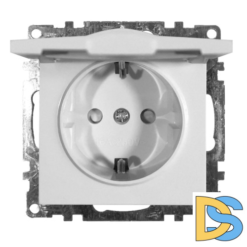 Розетка 1-местная с крышкой Stekker с защитной шторкой 39302