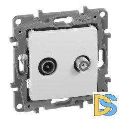 Розетка TV-SAT Legrand Etika белая 672257