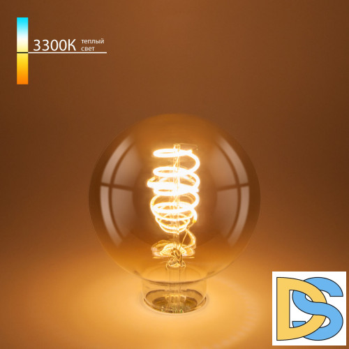 Лампа светодиодная филаментная Elektrostandard E27 8W 3300K шар прозрачный 4690389047732