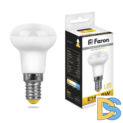 Лампа светодиодная Feron E14 5W 2700K Груша Матовая LB-439 25516