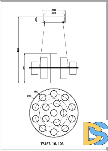 Подвесная люстра Wertmark Paula WE157.16.103