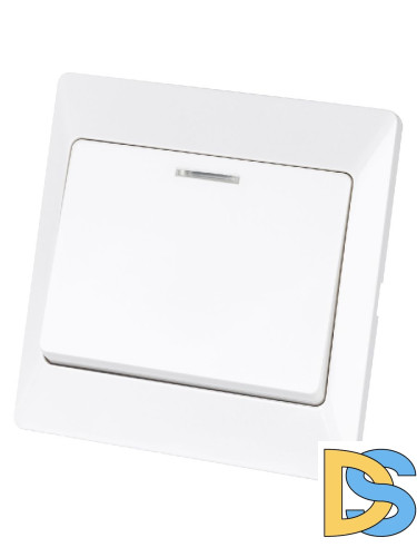 Выключатель одноклавишный с подсветкой Ильмень TDM Electric SQ1823-0003