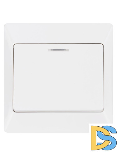 Выключатель одноклавишный с подсветкой Ильмень TDM Electric SQ1823-0003