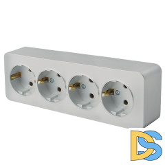 Розетка 4-местная с/з Stekker София MST16-14-03 49332