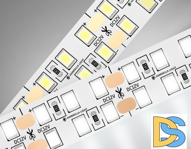 Светодиодная лента двухрядная Ambrella Light LED Strip 12В 2835 19,2Вт/м 4500K 5м IP20 GS1602
