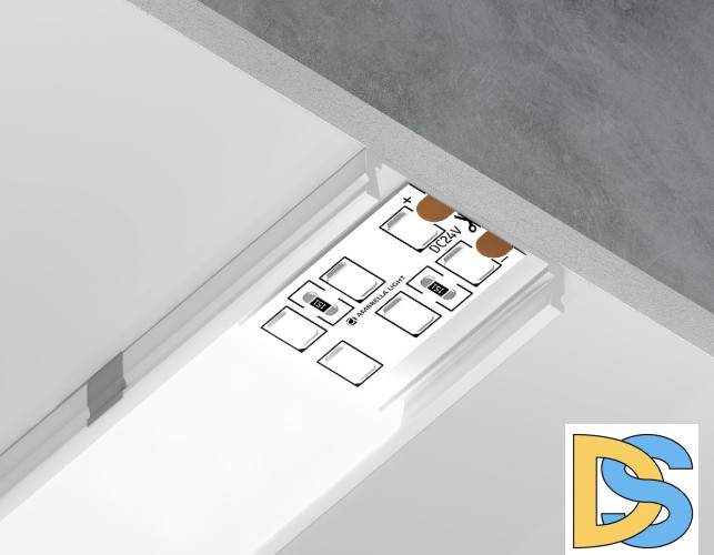Алюминиевый накладной профиль Ambrella Light Alum Profile GP1800WH