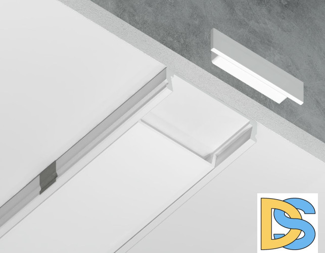 Алюминиевый накладной профиль Ambrella Light Alum Profile GP1800WH