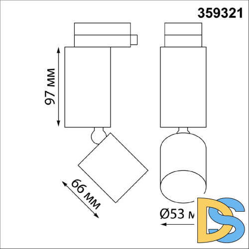 Трековый однофазный светильник Novotech Tubo 359321