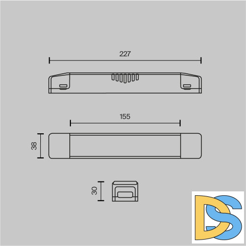 Блок питания встраиваемый Maytoni Power Supply Magnetic 150Вт DC48 3.13A IP20 TRA160DR-150W-S