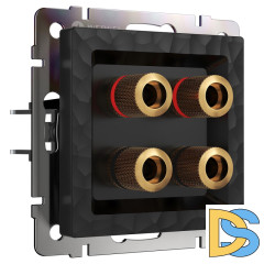 Акустическая розетка Werkel Hammer х4 черный W1285008 4690389163128