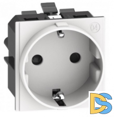 Розетка немецкого стандарта 2К+З 16А автоматические клеммы 2М белый Btichino Living Now