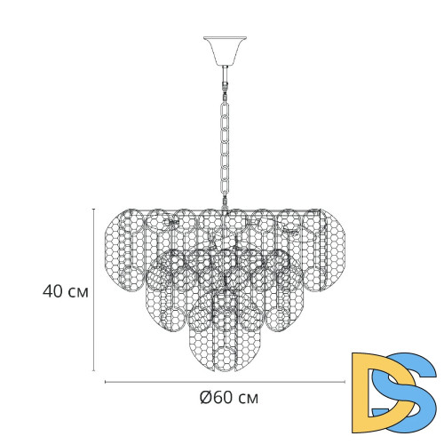 Подвесная люстра Arte Lamp Evelyn A4073LM-12PB
