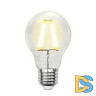Лампа светодиодная филаментная (UL-00001372) Uniel E27 8W 4000K прозрачная LED-A60-8W/NW/E27/CL PLS02WH