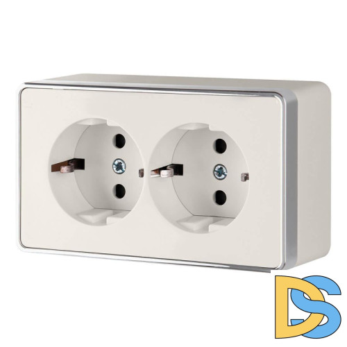 Розетка двойная с заземлением Werkel Gallant слоновая кость W5072103 4690389164668