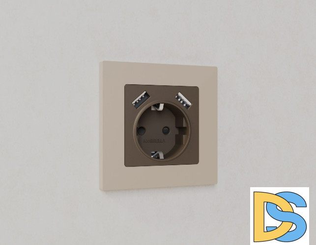 Рамка одноместная Ambrella Volt Qubi AF250361