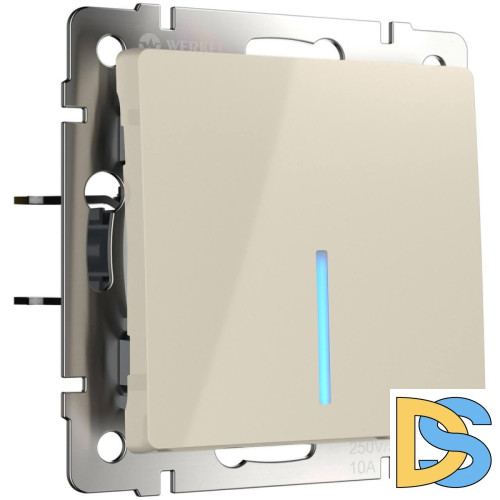 Выключатель одноклавишный проходной с подсветкой Werkel слоновая кость W1112103 4690389155574