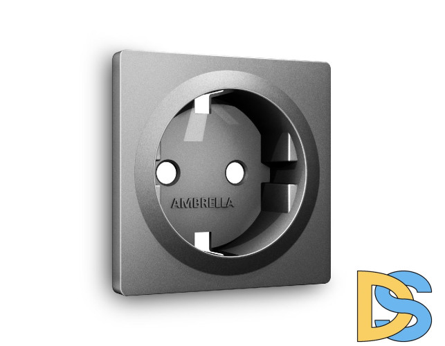 Лицевая панель для розетки с/з Ambrella Volt Alfa AP6560