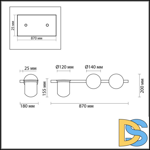 Настенный светильник Odeon Light Flower 4681/2W