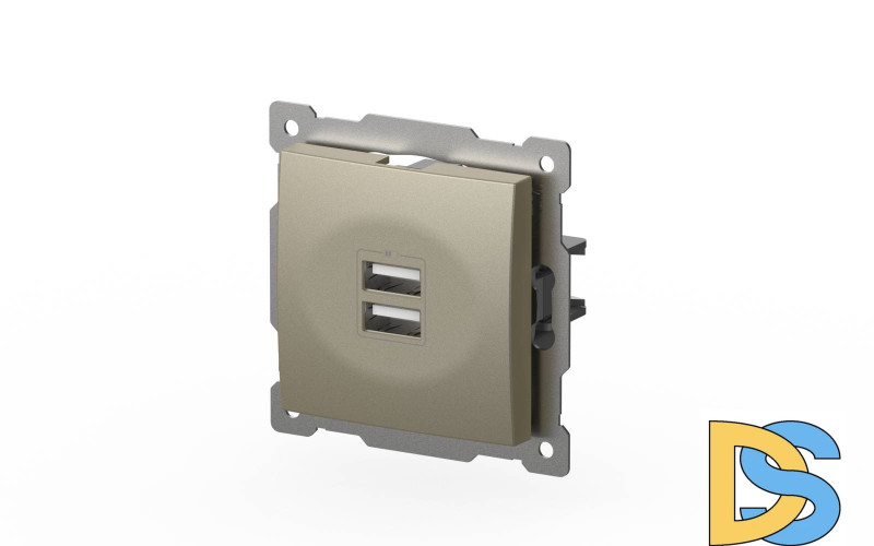 Розетка USB 5V 2,1A 2-я ELBI Zena Vega 609-011400-143