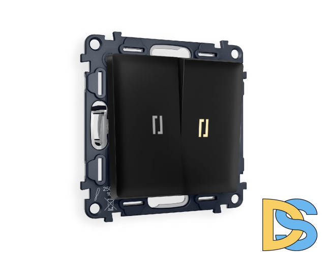 Комплект механизма 2-кл выключателя с подсветкой Ambrella Volt Alfa MA804010