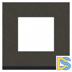Рамка 1-ая (одинарная), Камень/Антрацит, серия Unica Pure, Schneider Electric