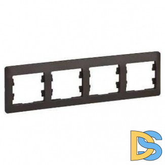 Рамка 4-ая (четверная), Шоколад, серия Glossa, Schneider Electric