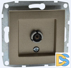 Розетка TV проходная Mono Electric Despina-Larissa бронза 500-002305-137