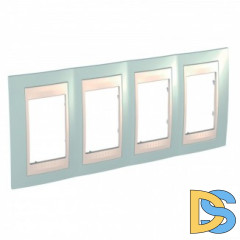 Рамка 4-ая (четверная), Морская волна/Бежевый, серия Unica, Schneider Electric