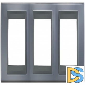 Рамка 3-ая (тройная), Грэй/Графит (металл), серия UNICA TOP/CLASS, Schneider Electric