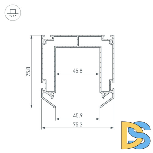 Алюминиевый профиль-держатель Arlight Mag-Stretch-45-2000 032752(2)