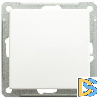 Выключатель 1-клавишный; кнопочный 16А, Белый, серия Wessen 59, Schneider Electric