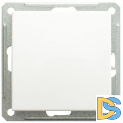 Выключатель 1-клавишный; кнопочный 16А, Белый, серия Wessen 59, Schneider Electric