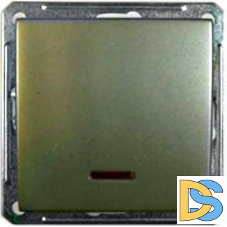 Выключатель 1-клавишный ,проходной с подсветкой (с двух мест) 16А, Шампань, серия Wessen 59, Schneider Electric