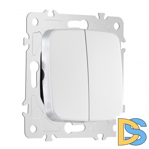 Выключатель двухклавишный Arte Milano 205.30-2.silver