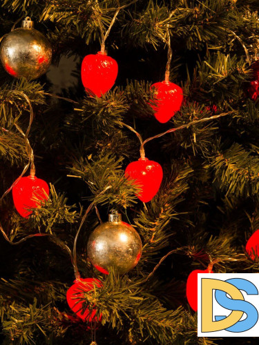 Светодиодная гирлянда Uniel Клубника (UL-00003394) красный ULD-S0400-010/STB/2AA Red IP20 Strawberry