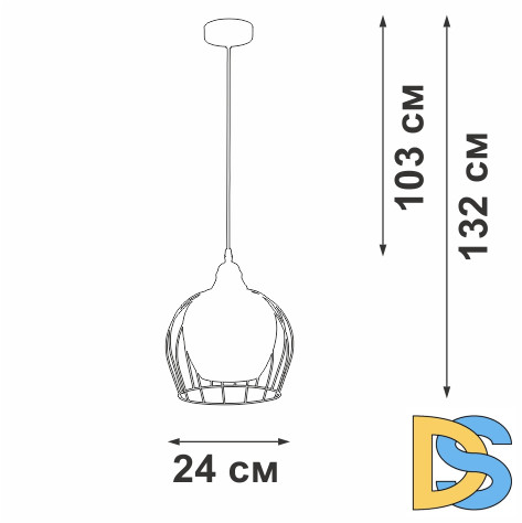 Подвесной светильник Vitaluce V2859-1/1S