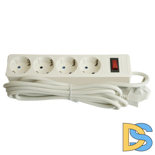 Сетевой фильтр 4-местный с/з Stekker Optima HM20-41-03 50090