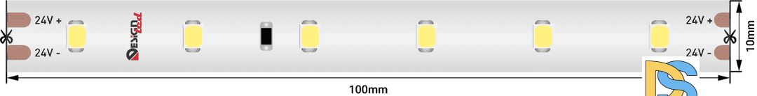 Светодиодная лента Designled 24В 2835 6Вт/м 4000K 20м IP67 DSG260S-24-NW-67 021665