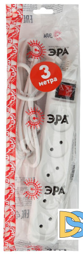 Удлинитель электрический Эра U-5s-3m-2x1 Б0044056