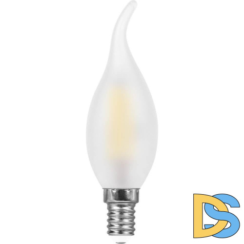 Лампа светодиодная филаментная Feron E14 11W 4000K Свеча на ветру Матовая LB-714 38011