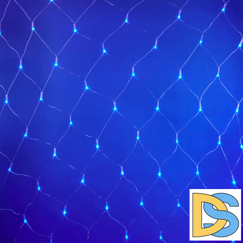 Светодиодная сетка (07938) Uniel 220V синий ULD-N2520-240/DTA BLUE IP20