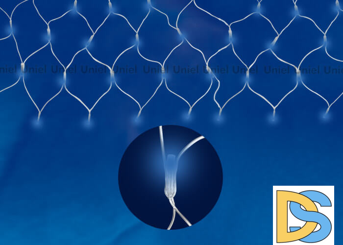 Светодиодная сетка (07938) Uniel 220V синий ULD-N2520-240/DTA BLUE IP20