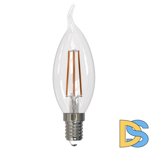 Лампа светодиодная филаментная диммируемая (UL-00005189) Uniel E14 9W 3000K прозрачная LED-CW35-9W/3000K/E14/CL/DIM GLA01TR