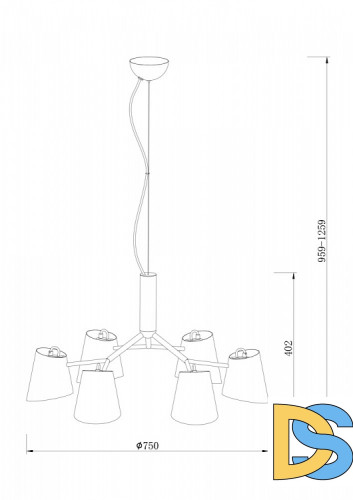 Подвесная люстра Freya Nordic FR5127PL-06B