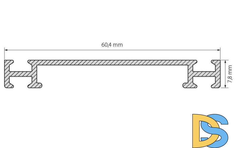 Профиль-держатель Arlight PHS-3X-BASE-H7.8-2000 ANOD 019870