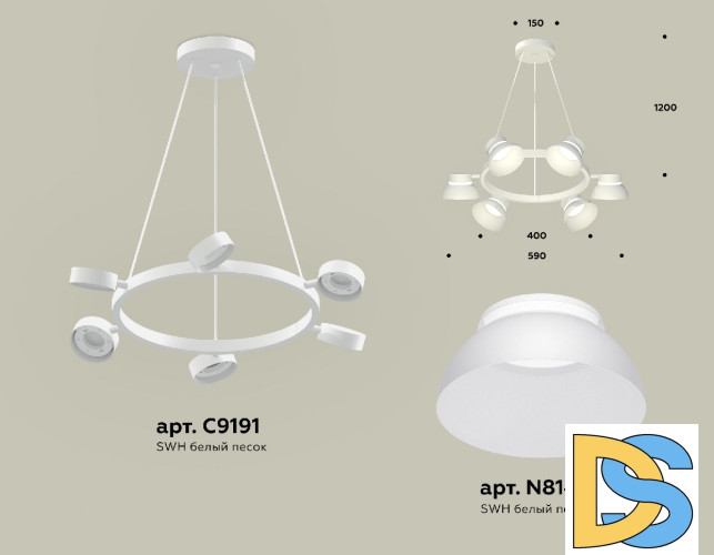 Подвесная люстра Ambrella Light Traditional (C9191, N8140) XB9191100