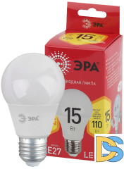 Лампа светодиодная Эра E27 15W 2700K LED A60-15W-827-E27 R Б0046355