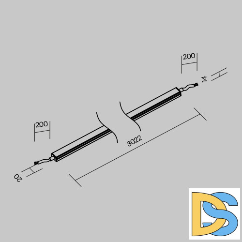 Токоведущий светильник для уличной трековой системы Maytoni Elasity O-TR001-LL-L30W3K